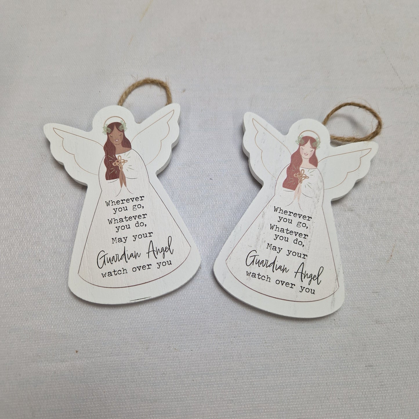 St Ann's Hospice Wooden Guardian Angel Hanging Decoration