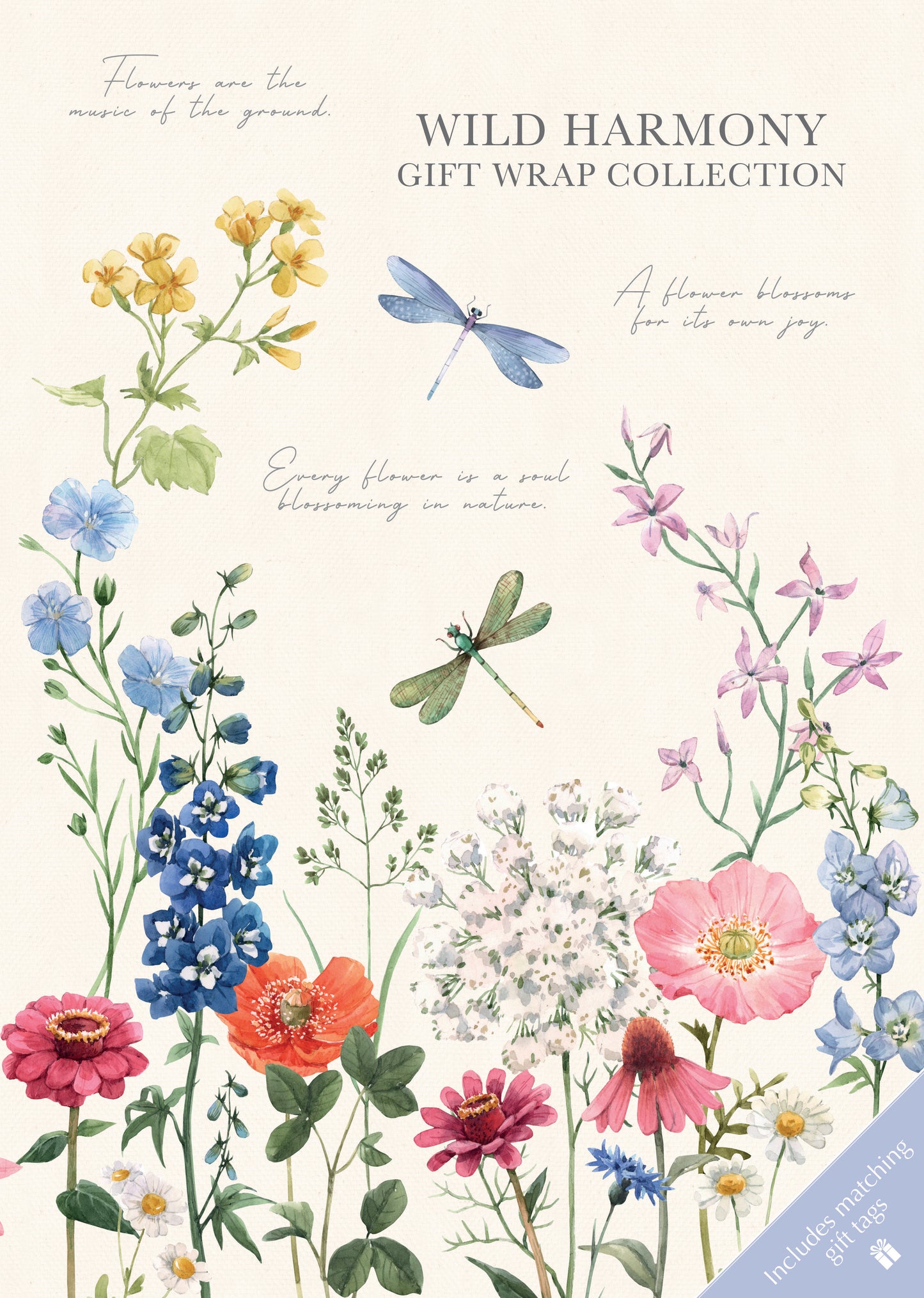 The Gifted Stationery Co. Wild Harmony Floral Gift Wrap Collection Book