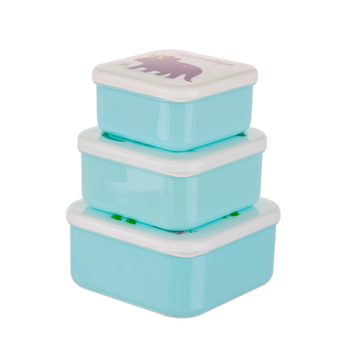 Sass & Belle Set of 3 Roarsome Dinosaurs Nesting Lunch Boxes