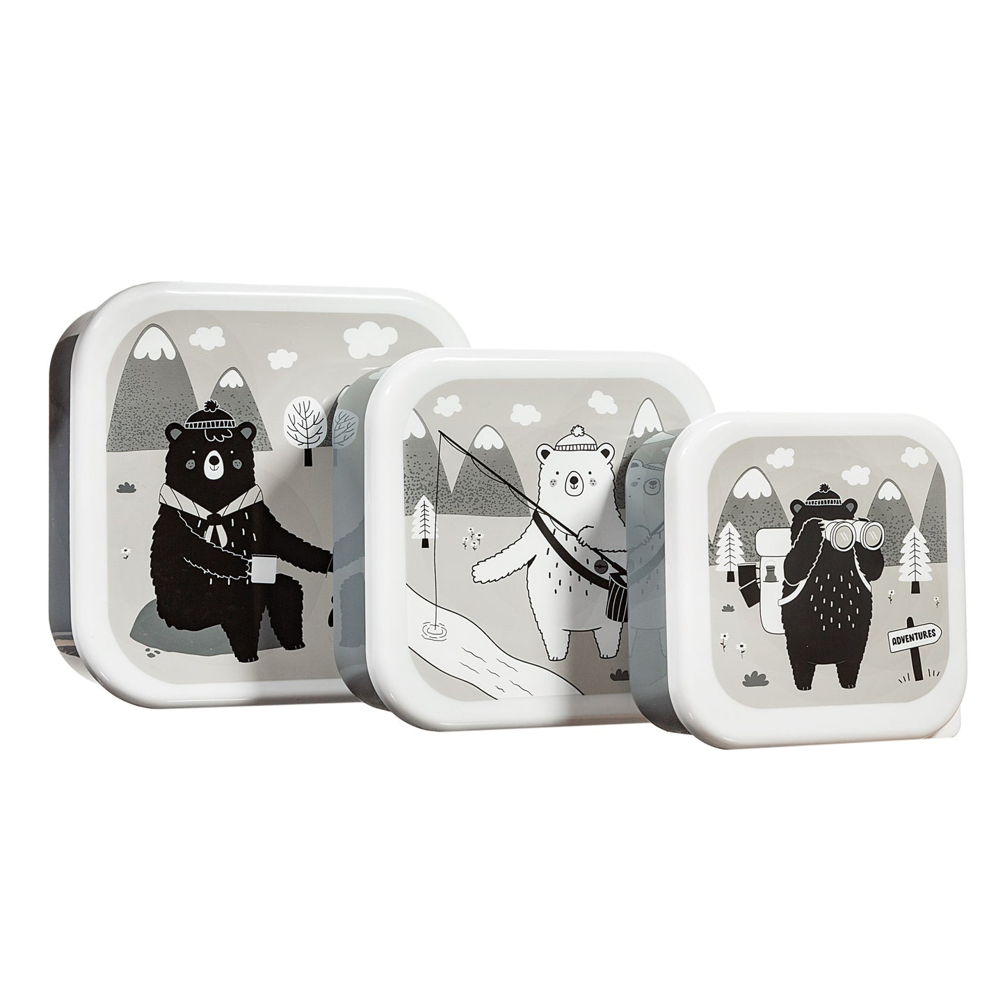 Sass & Belle Set of 3 Bear Adventure Lunch Boxes