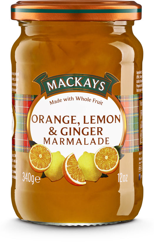 Mackays Orange/Lemon Marmalade & Ginger Marmalade 340g