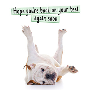 'On Your Feet Soon' Novelty Get Well Soon Greeting Card
