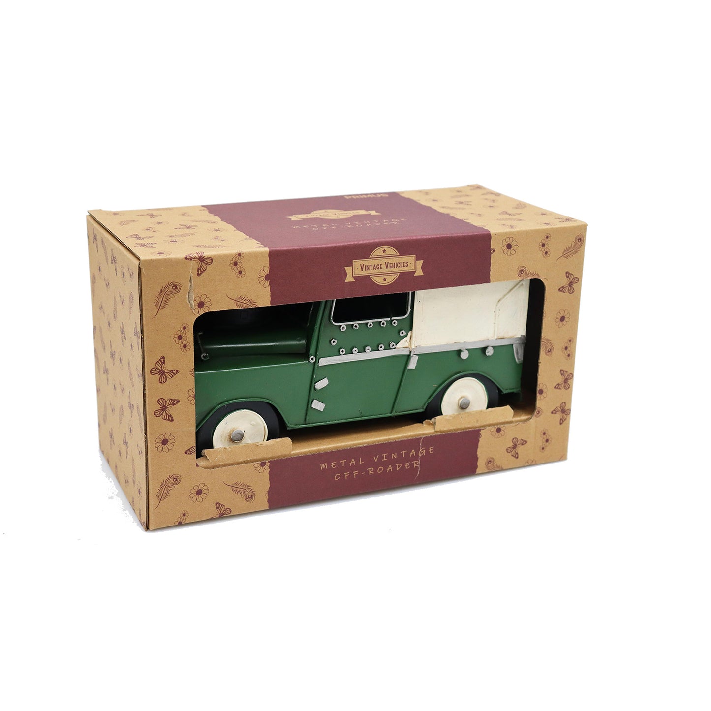 Primus Vintage Vehicles Dark Green Off Roader Metal Ornament