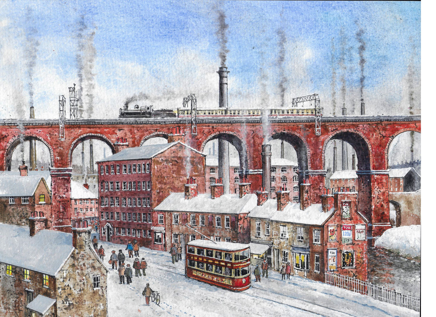 St Ann's Hospice 'Snowy Stockport' Pack of 10 Charity Christmas Greetings Cards
