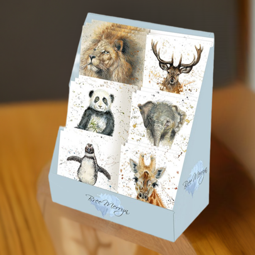Bree Merryn Set of 6 Animal Miniature Cards with Envelopes NG