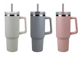 Bistro & Co Double Walled 1.2L (40oz) Drinking Cup with Straw