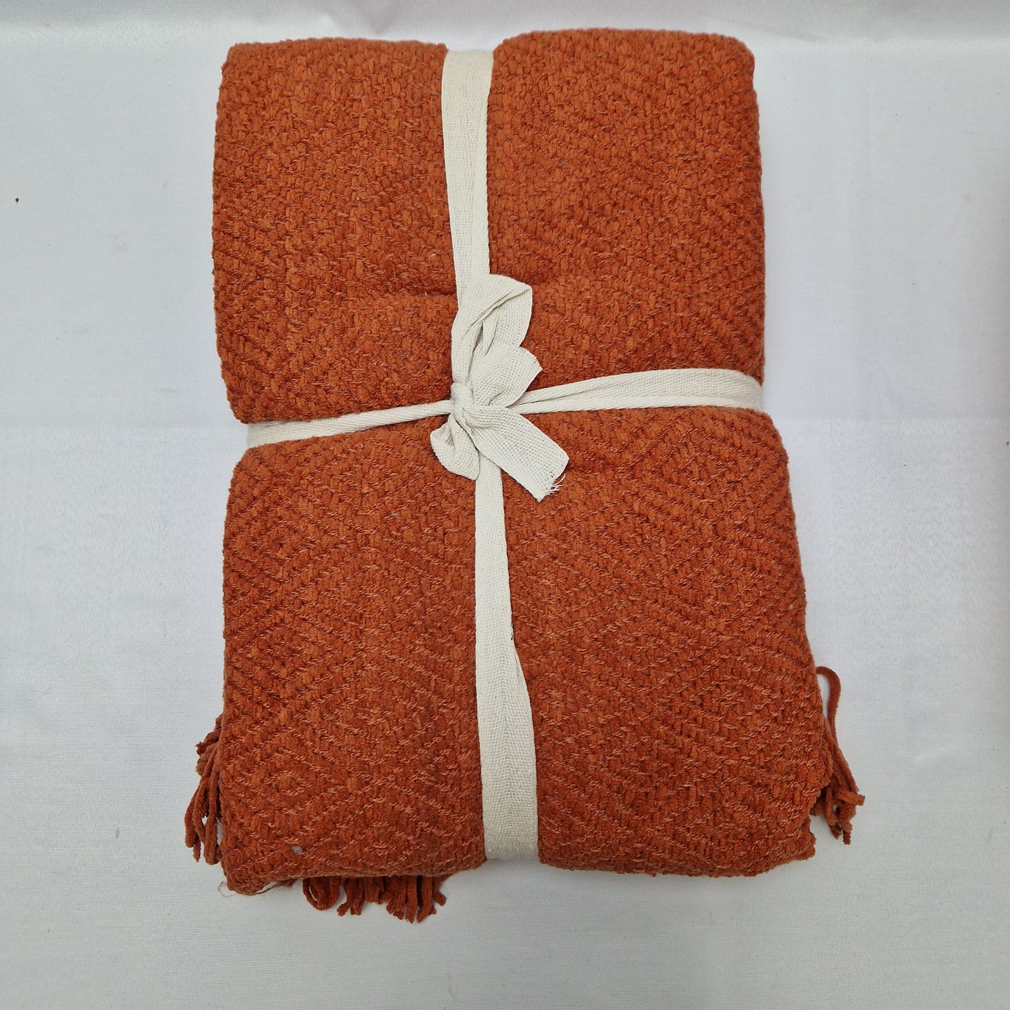 Beamfeature Country Club Milan Throw - Rust Chenille