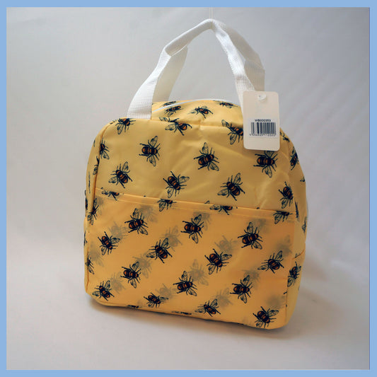 Milk & Sugar Yellow Bee Print Insulated Lunch Bag