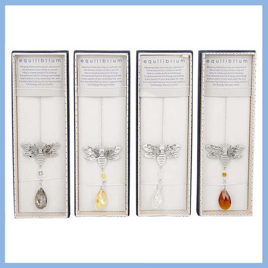 Equilibrium 3D Bee Glass Hanging Suncatcher - 4 Colours