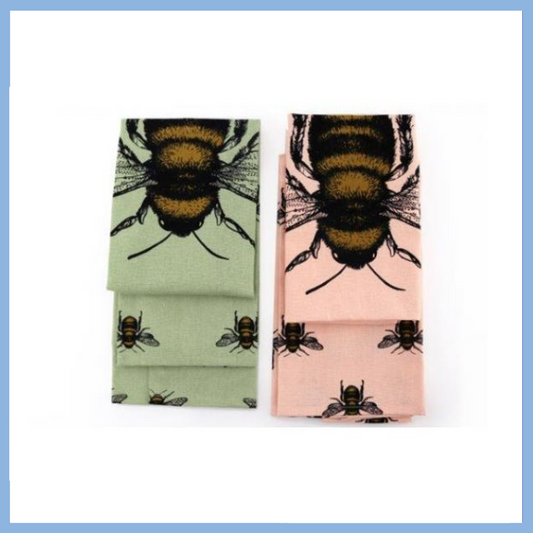 Temerity Jones Summer Bee Pack of 2 Cotton Tea Towels