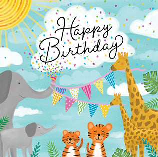 Safari Party Child's Birthday Card