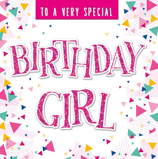 Birthday Girl Bunting Greeting Card