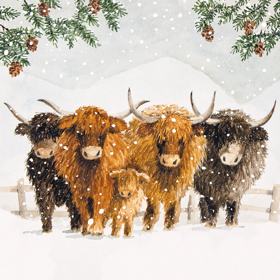 St Ann's Hospice 'Highland Family' Pack of 10 Charity Christmas Greetings Cards