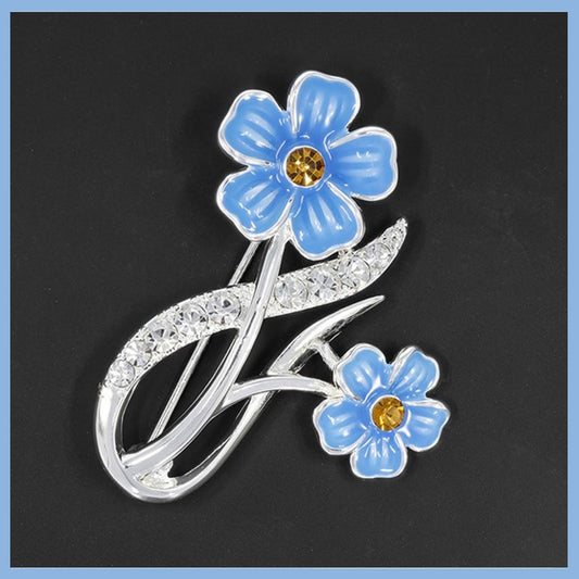 Equilibrium Forget Me Knot Silver Plated Brooch