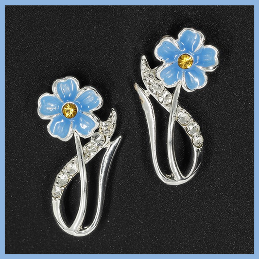 Equilibrium Forget Me Knot Silver Plated Stud Earrings