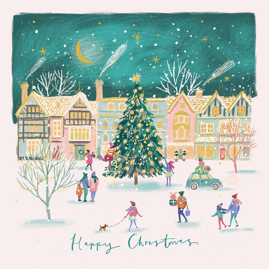 St Ann's Hospice 'Christmas Village' Pack of 10 Charity Christmas Greetings Cards