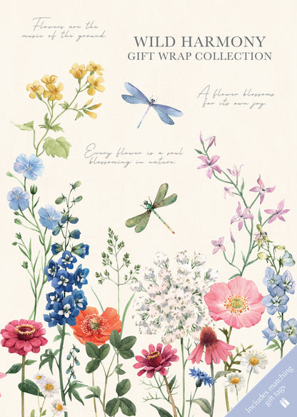 The Gifted Stationery Co. Wild Harmony Floral Gift Wrap Collection Book