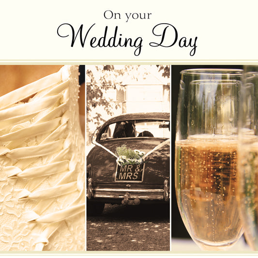 Wedding Day Triptych Photo Card