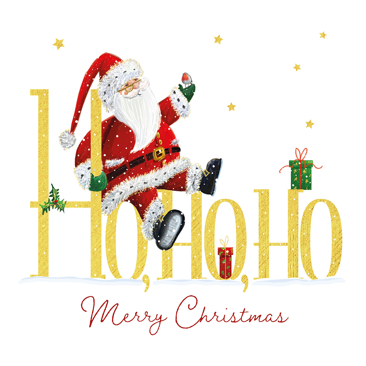 St Ann's Hospice 'Ho Ho Ho Santa' Pack of 10 Charity Christmas Greetings Cards