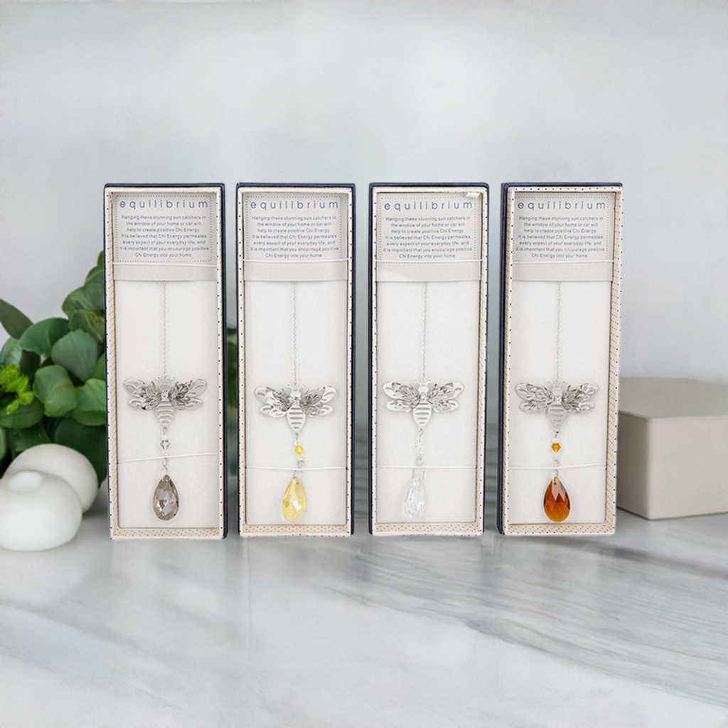 Equilibrium 3D Bee Glass Hanging Suncatcher - 4 Colours