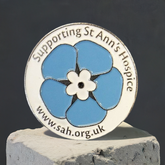 St Ann's Hospice Supporting St Ann's Forget Me Not Enamel Charity Pin Badge