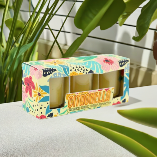 Outdoor Living Citronella Scented Set of 3 Fragranced Candles