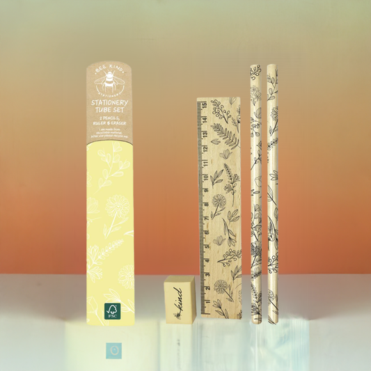 Bee Kind Eco Friendly 4 Piece Stationery Tube Set