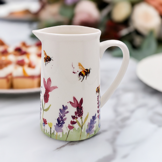 Lesser & Pavey Lavender & Bees Ceramic Jug Large