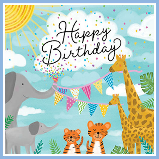 Safari Party Child's Birthday Card