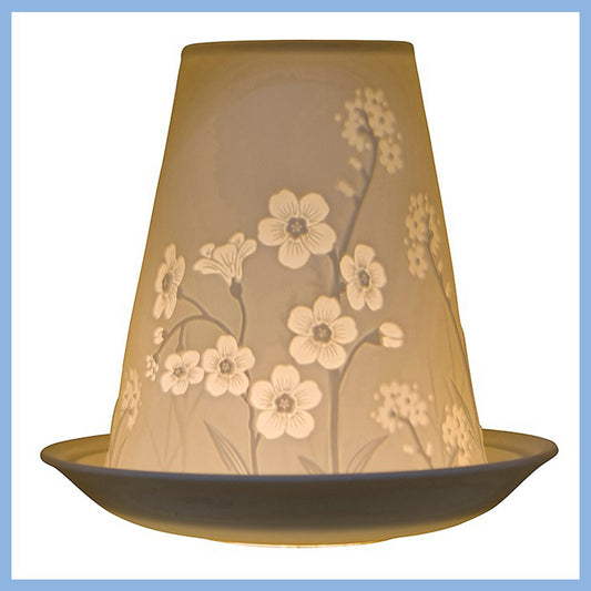 Nordic Lights Floral Design Cone Shaped Tealight Holder