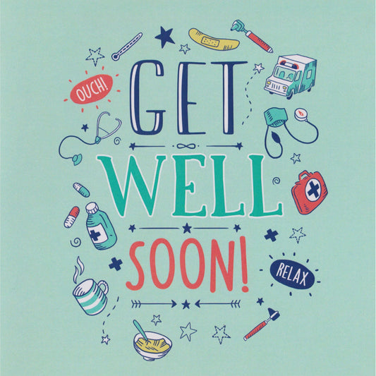 Get Well Soon Graphic Card