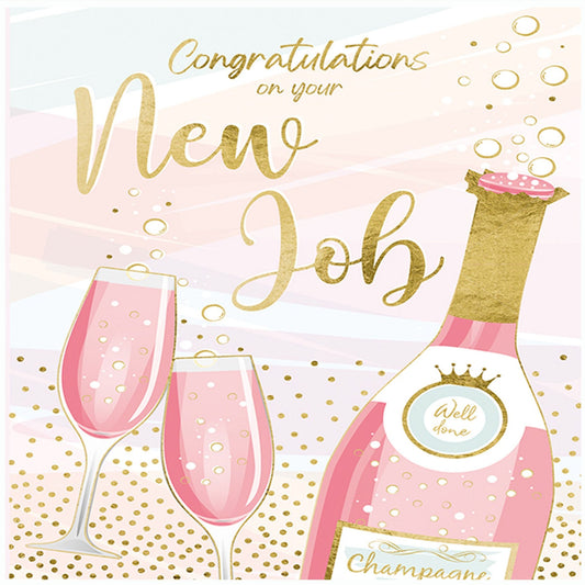 New Job Bubbly Card
